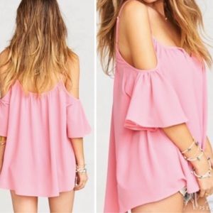 Show Me Your MuMu Lola Blouse in Watermelon Pebble size M NWOT